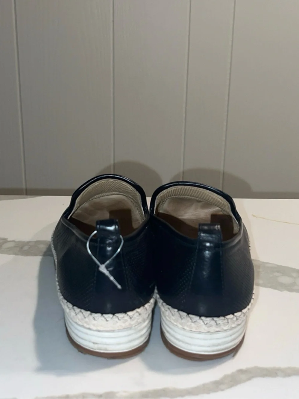 PAUL GREEN Black Women's Slip-On Espadrille Loafers